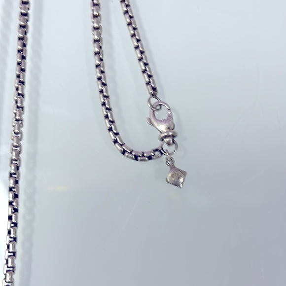 David Yurman Pearl Sterling Silver Y Drop Necklace - Picture 8 of 11